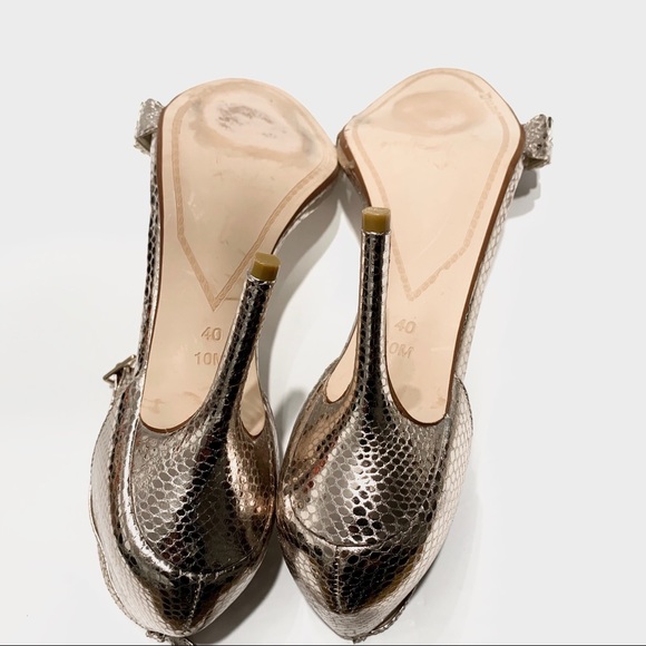 DUNE LONDON GOLDEN BEJEWELED ANKLE STRAP SANDALS - Picture 15 of 16